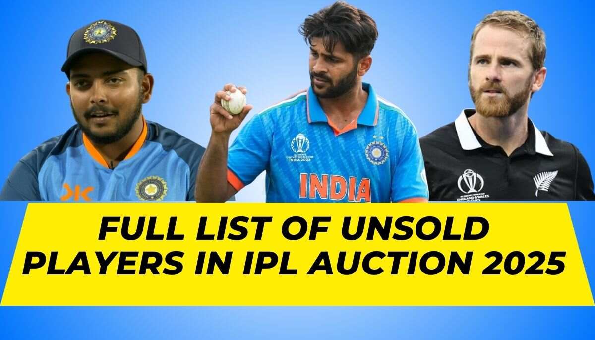 List of Unsold Players in IPL Auction